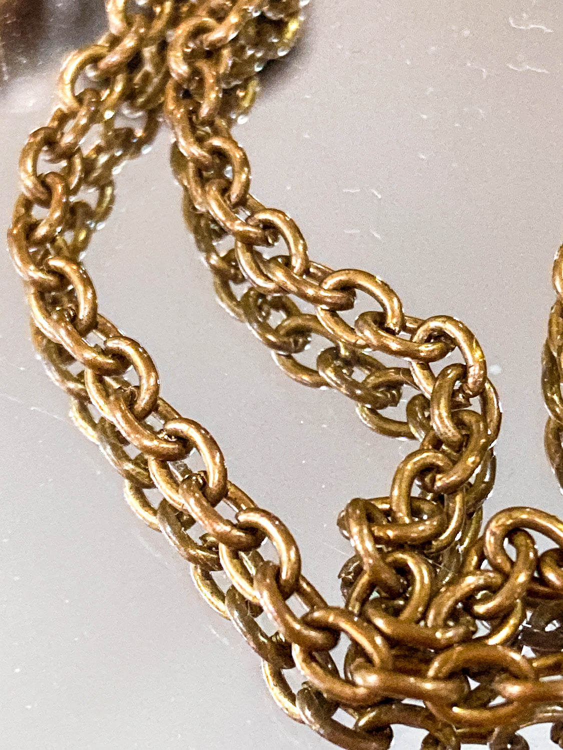 Vintage Horse Head Kalevala Koru Finnish Ancient Style Gold Metal Dangle Necklace