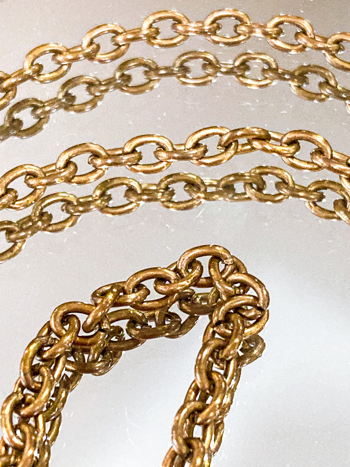 Vintage Horse Head Kalevala Koru Finnish Ancient Style Gold Metal Dangle Necklace