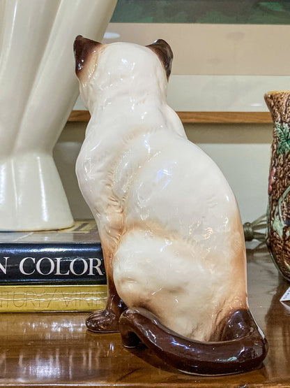 Vintage 1970s Siamese Cat Goebel #2438 Sculptural Porcelain Figurine
