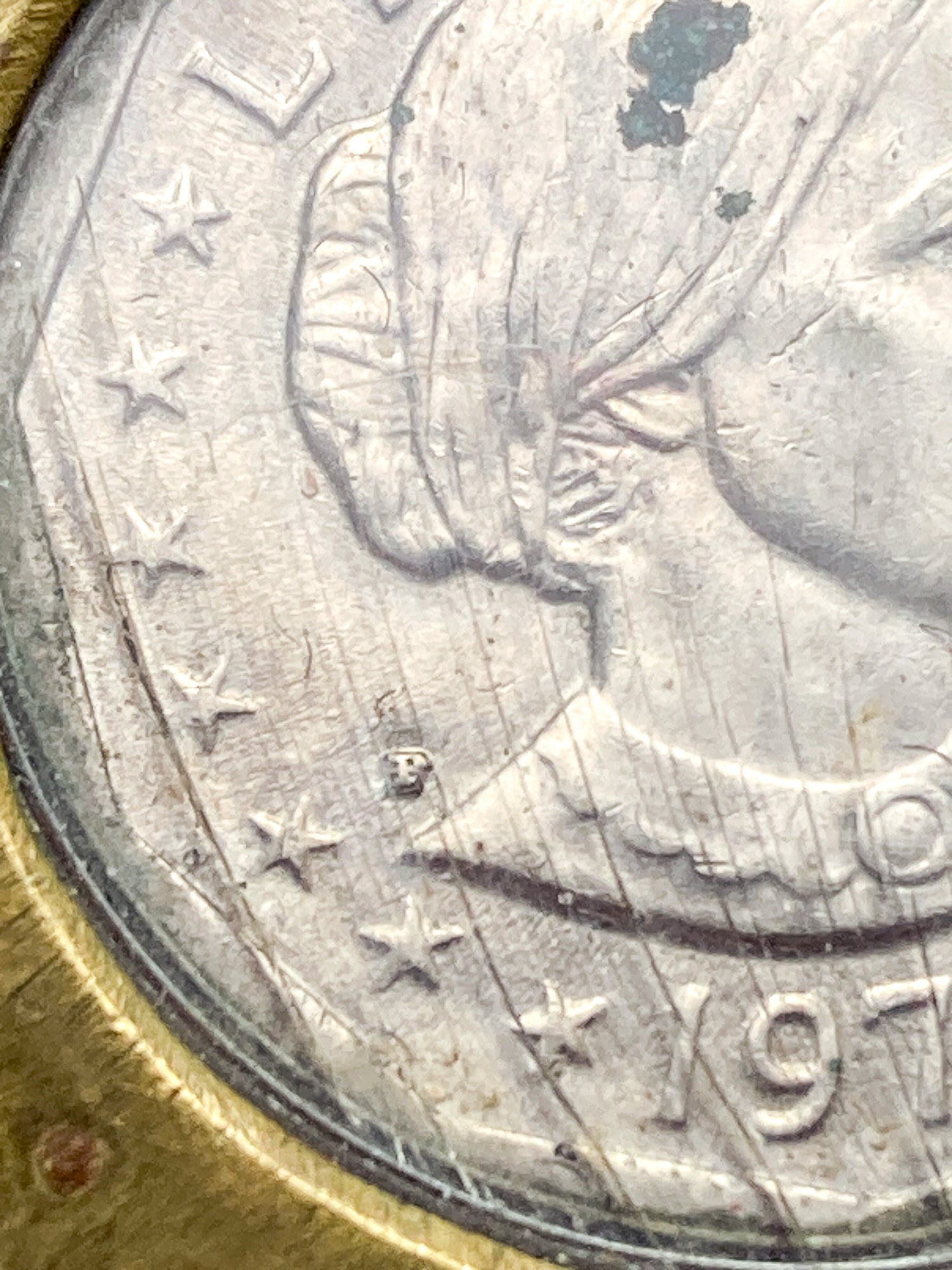 Vintage 1979 Susan B Anthony Dollar Coin Custom Brass Case Pendant