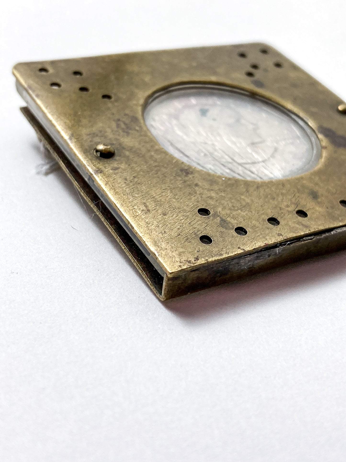 Vintage 1979 Susan B Anthony Dollar Coin Custom Brass Case Pendant