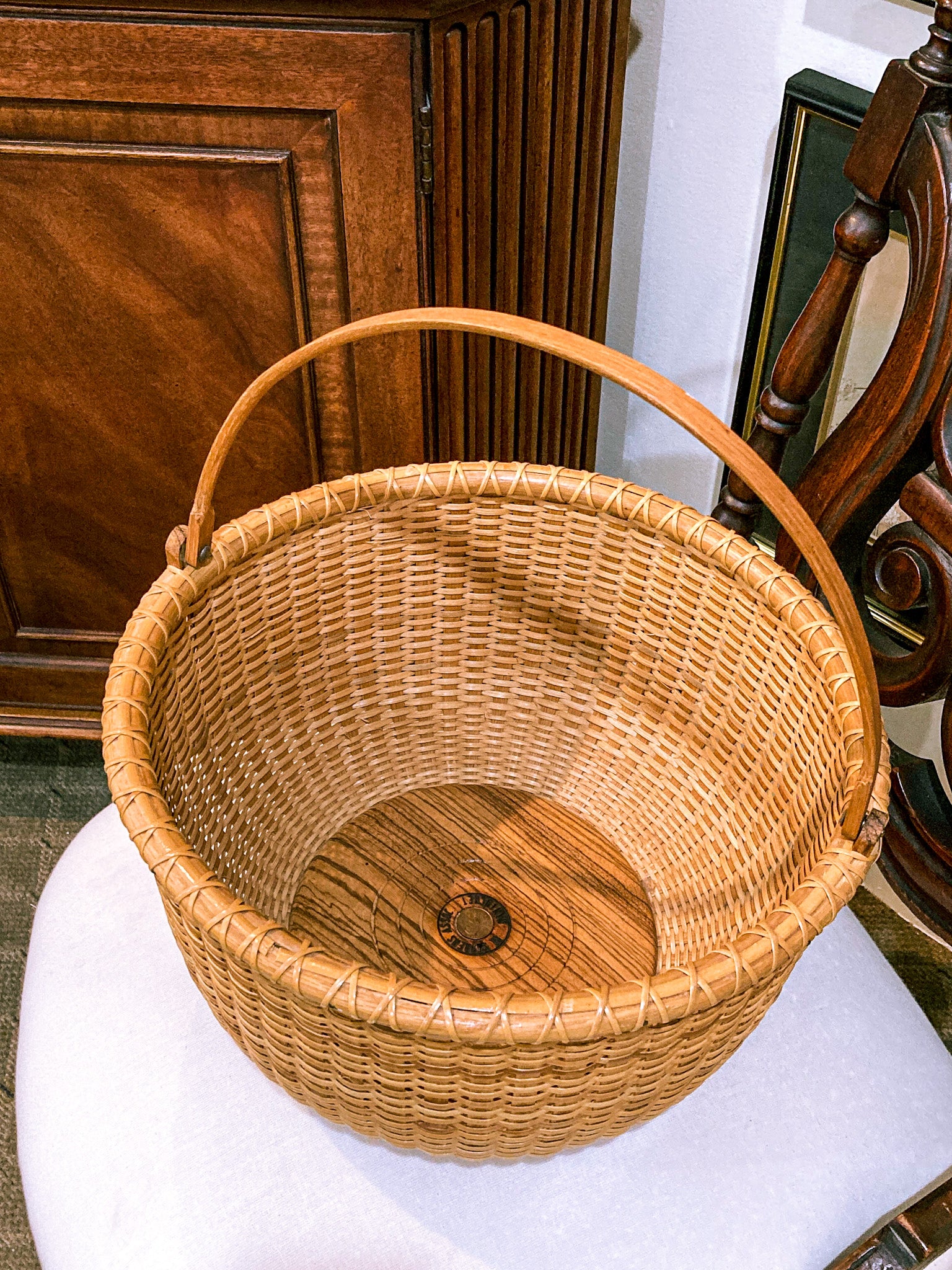 Vintage Basket - Vintage wicker Basket - 2024 Old Wicker Basket - Vintage woven basket