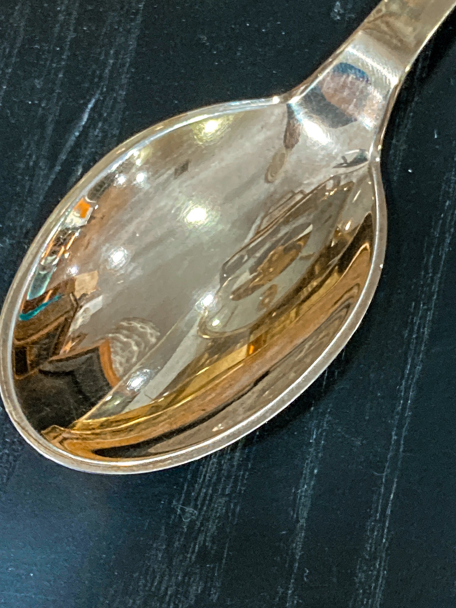 Vintage 1982 Anton Michelsen Sterling Silver Gold Wash Commemorative Spoon