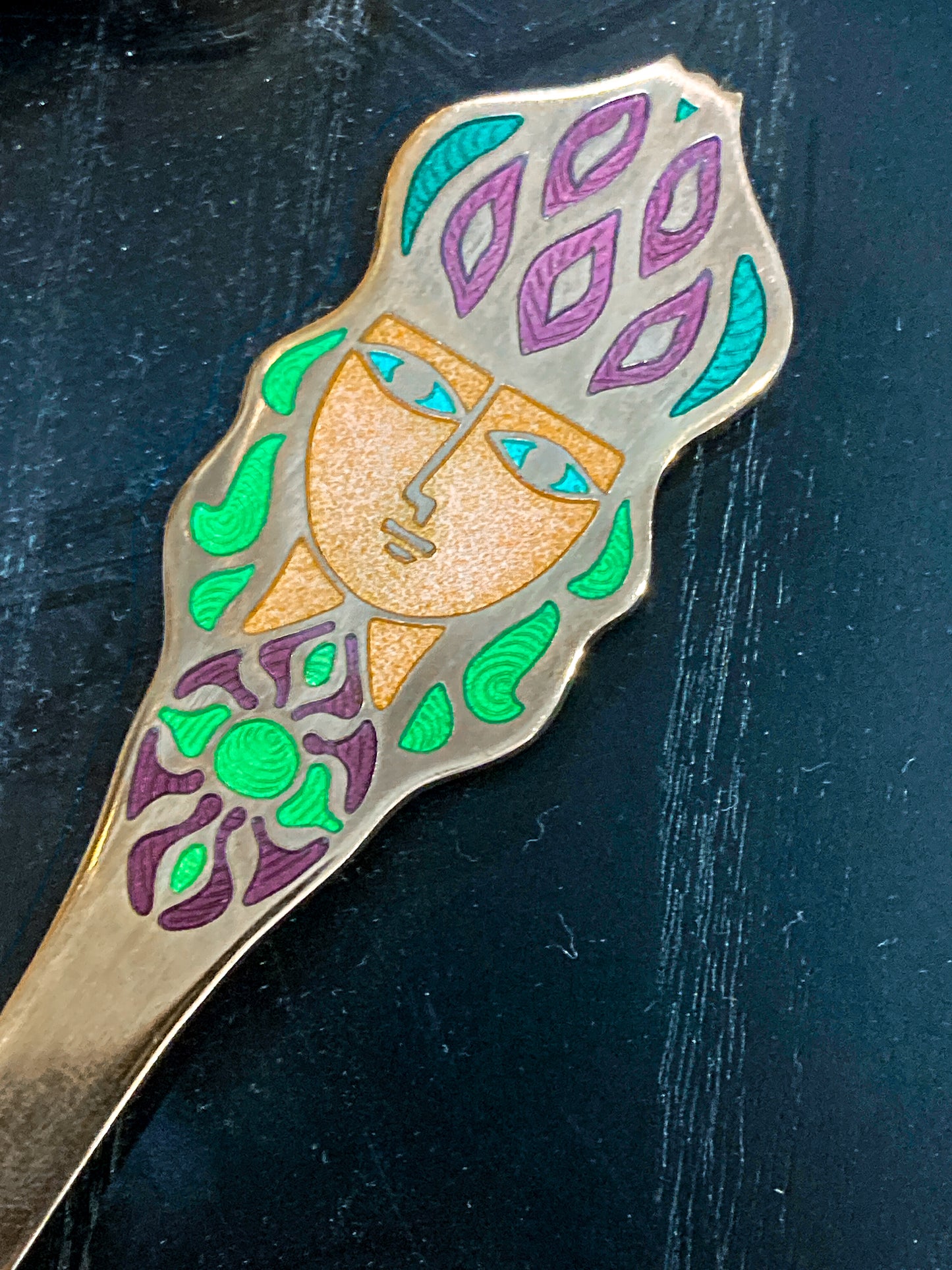 Vintage 1982 Anton Michelsen Sterling Silver Gold Wash Commemorative Spoon