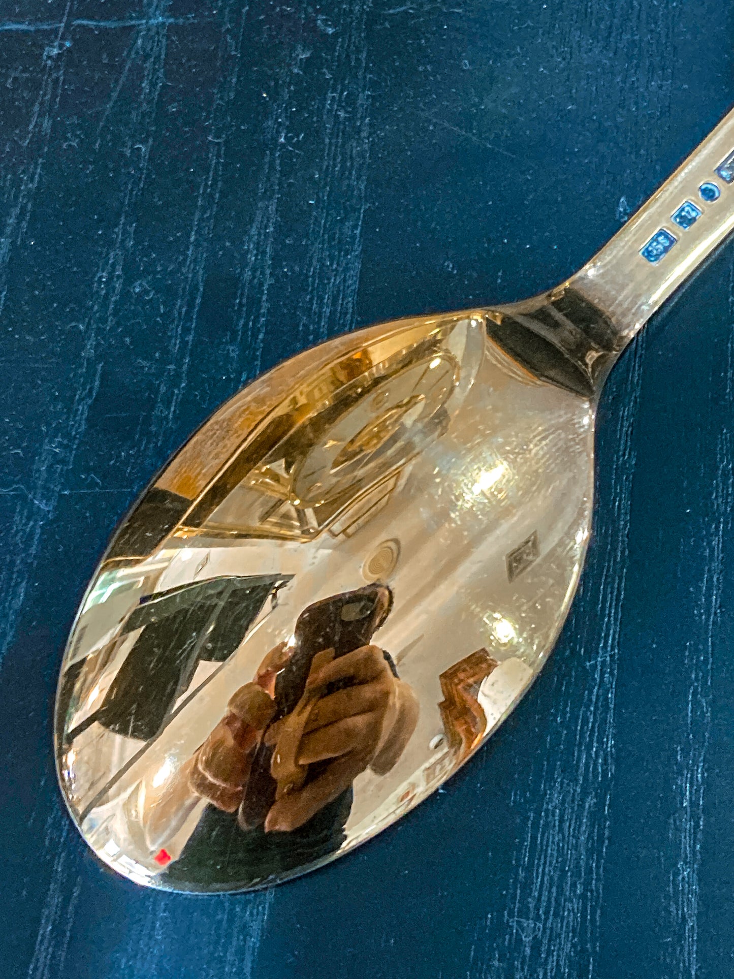 Vintage 1982 Anton Michelsen Sterling Silver Gold Wash Commemorative Spoon