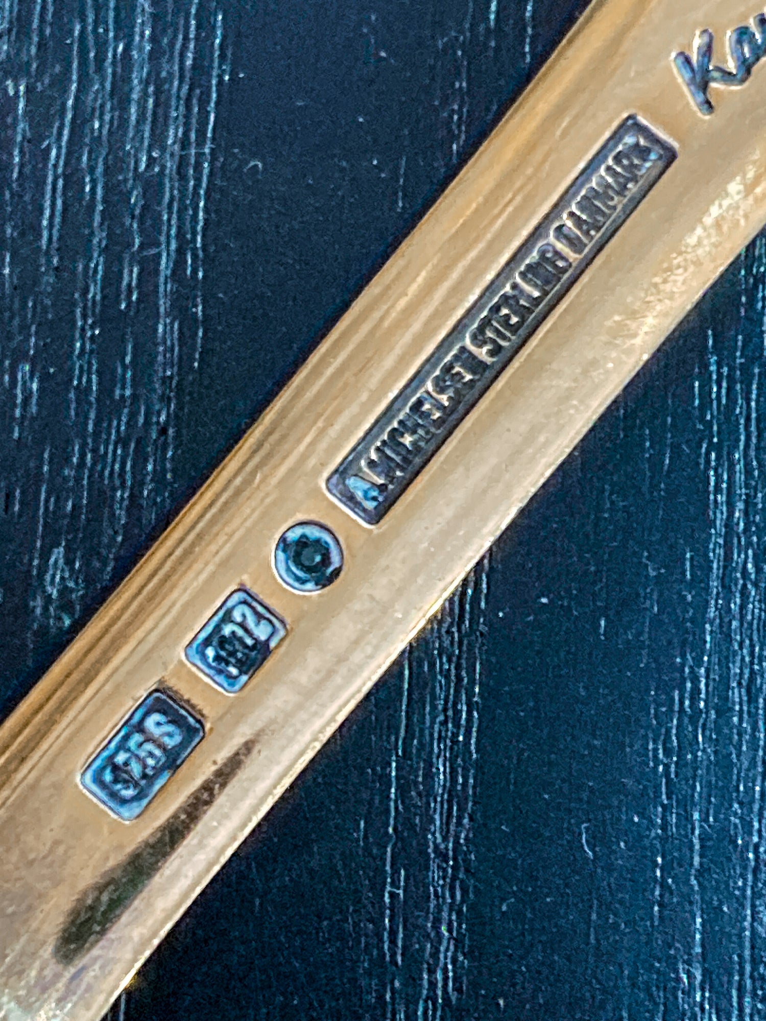 Vintage 1982 Anton Michelsen Sterling Silver Gold Wash Commemorative Spoon