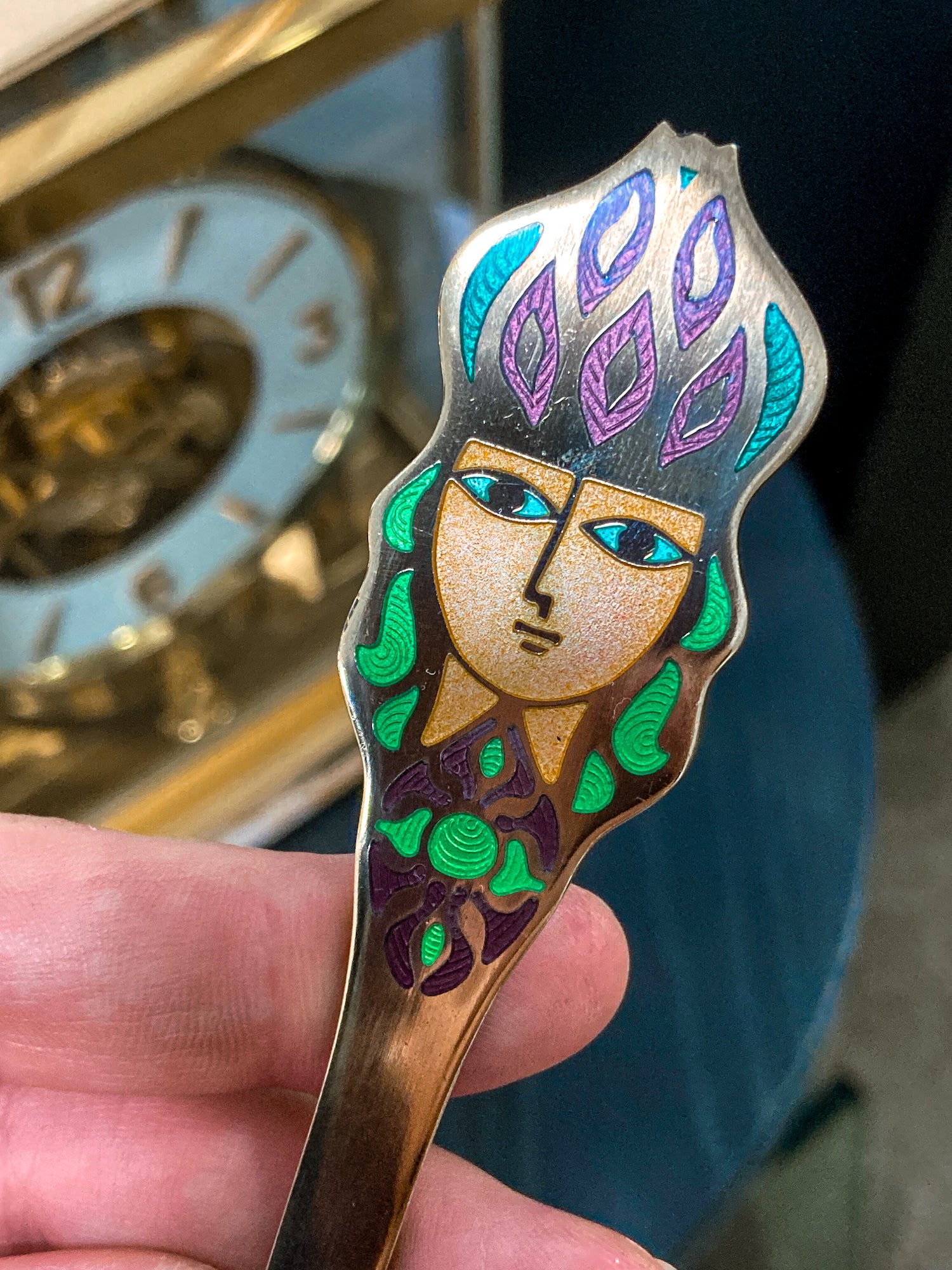 Vintage 1982 Anton Michelsen Sterling Silver Gold Wash Commemorative Spoon