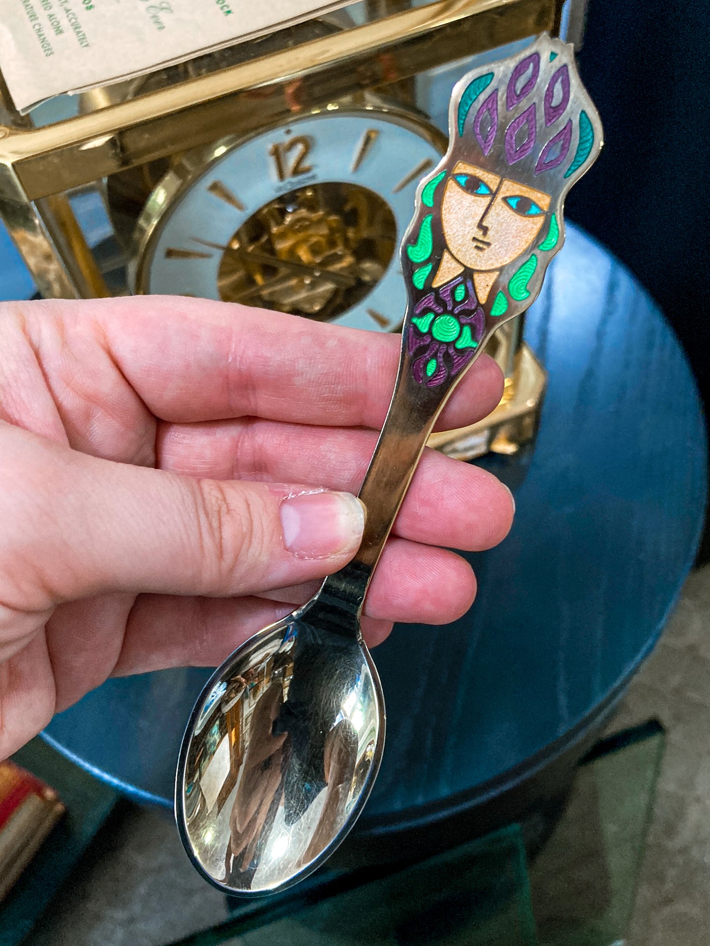 Vintage 1982 Anton Michelsen Sterling Silver Gold Wash Commemorative Spoon