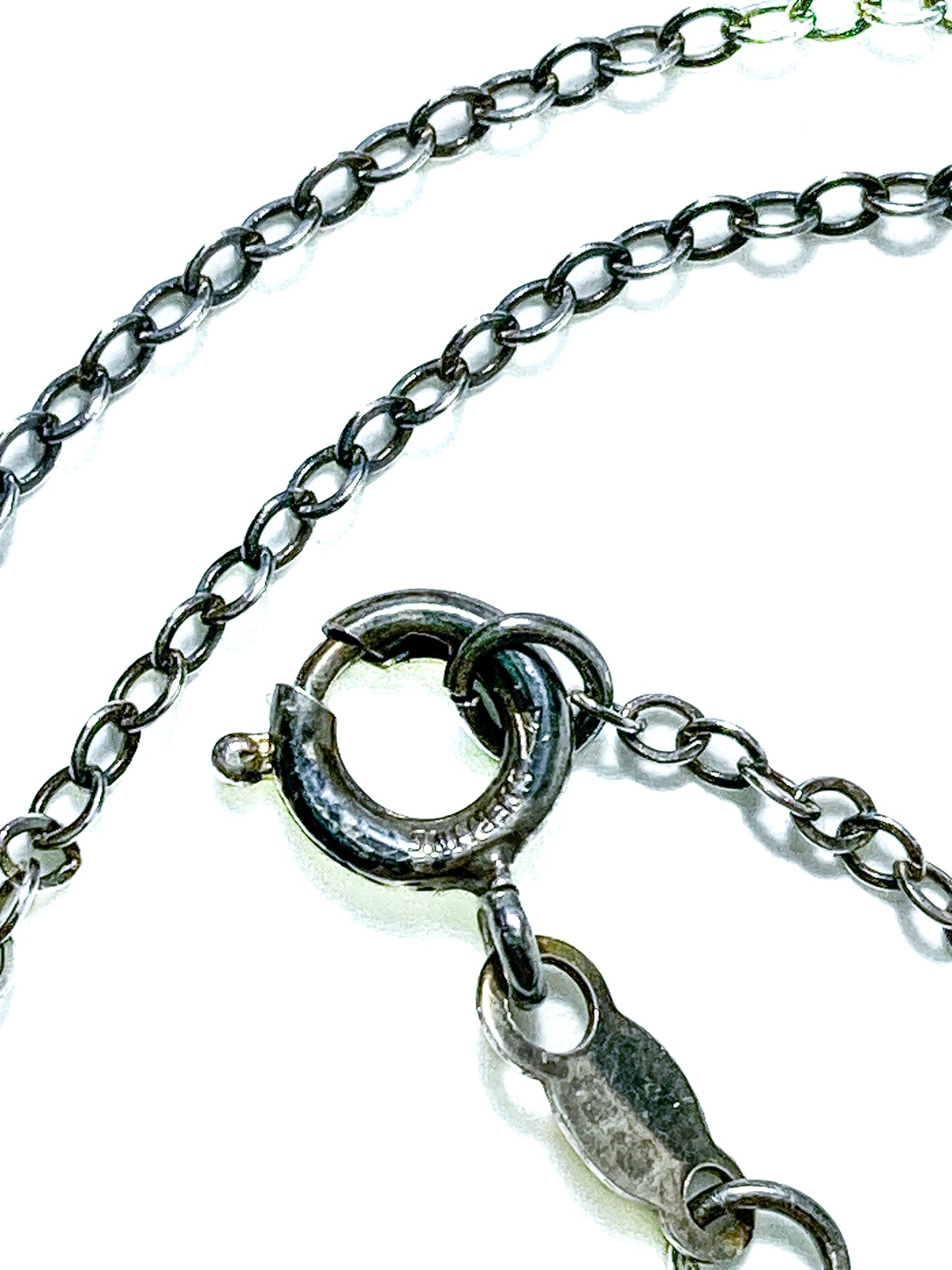 Vintage 1982 Franklin Mint Sterling Silver Ruby Holly Pendant Necklace