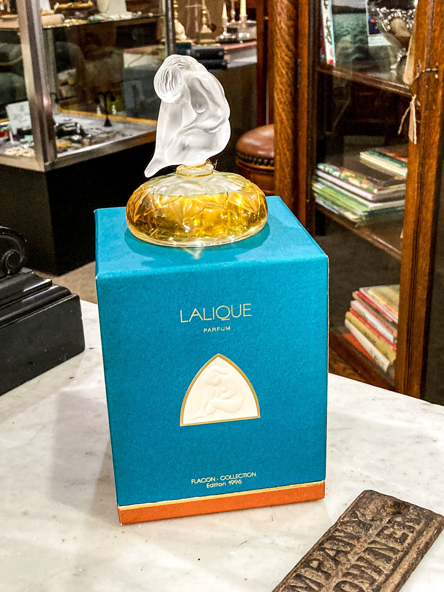 Vintage 1996 Le Nu Lalique France Flacon Figural Nude Perfume Bottle Original Box
