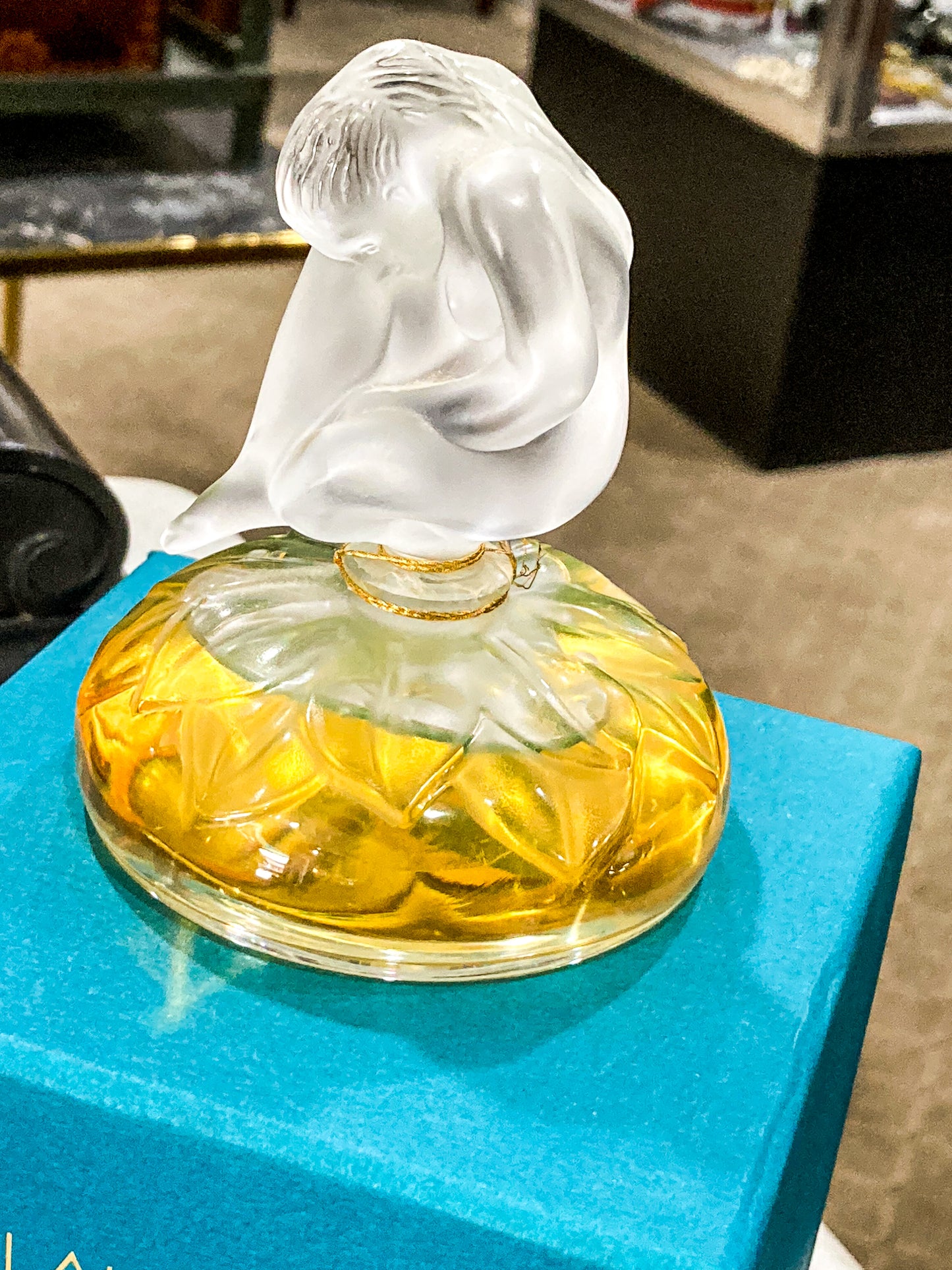 Vintage 1996 Le Nu Lalique France Flacon Figural Nude Perfume Bottle Original Box