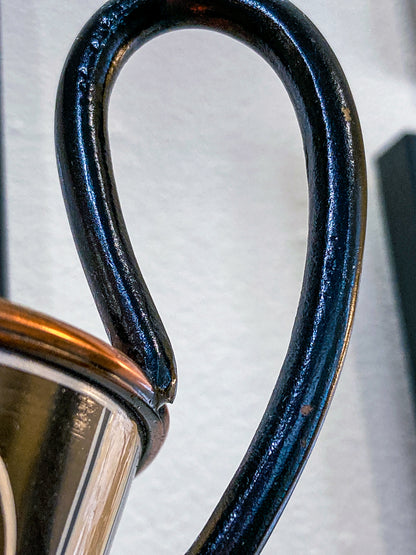 Vintage Replica Ancient Greek Grand Tour Style Enameled Copper Handled Cup