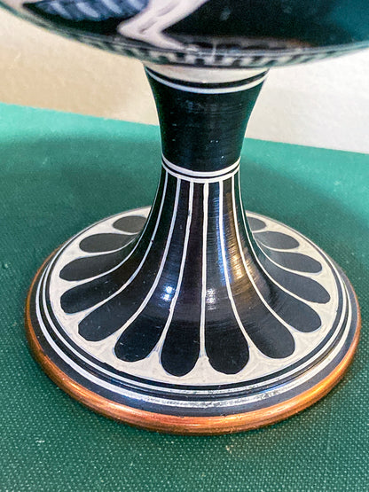 Vintage Replica Ancient Greek Grand Tour Style Enameled Copper Handled Cup