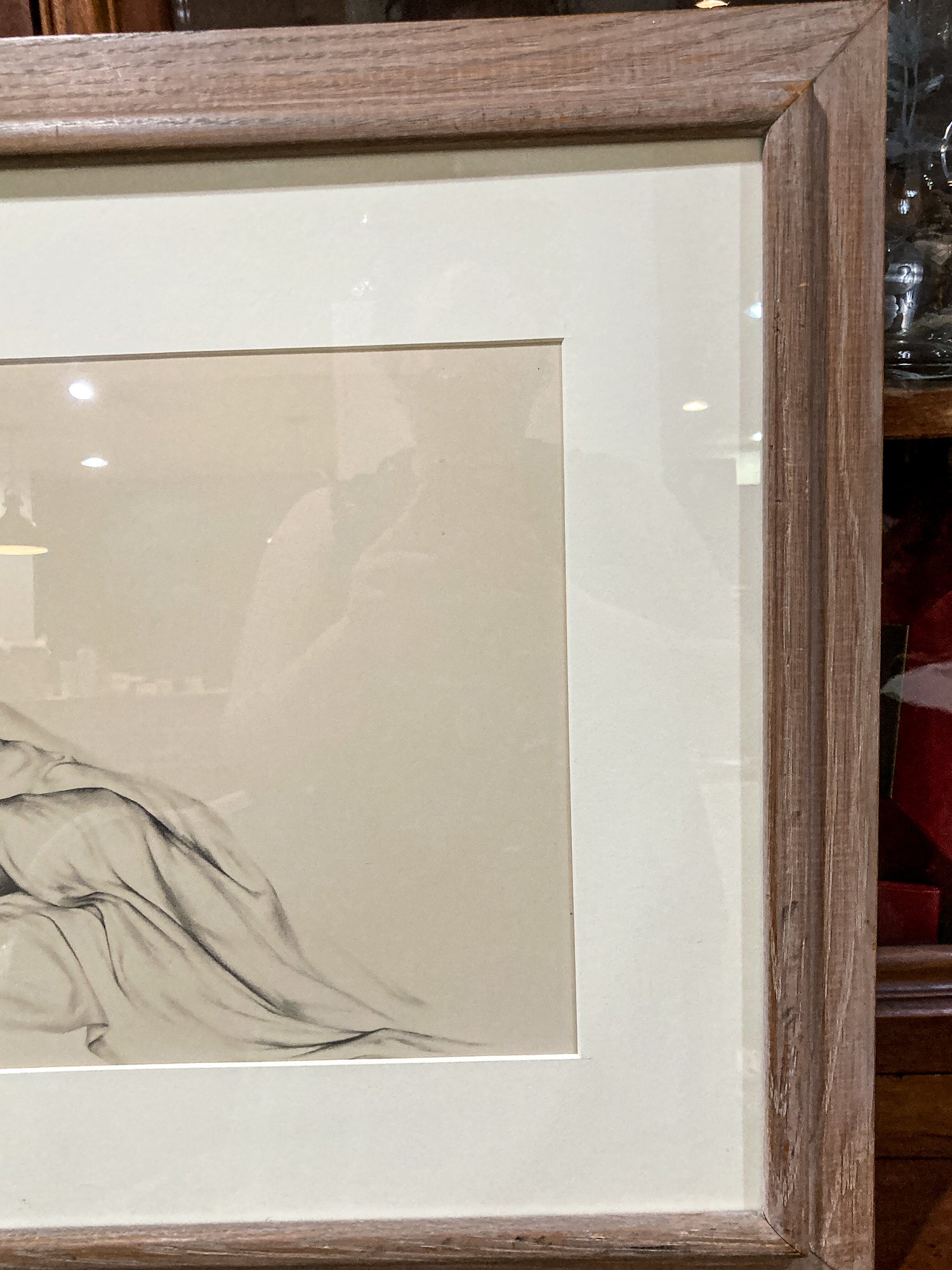 Vintage Alexander Canedo Nude Reclining Female Study Framed Lithograph