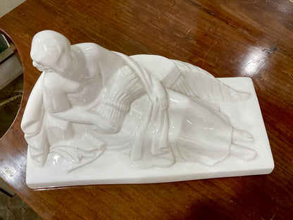 Vintage Art Deco Reclining Female Lamberton Porcelain Figure Sculpture