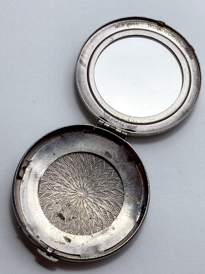 Vintage Sailboat Sunset Woodworth Fiancee Mirrored Rouge Compact Case