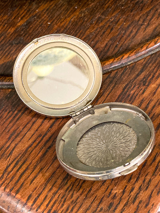 Vintage Sailboat Sunset Woodworth Fiancee Mirrored Rouge Compact Case