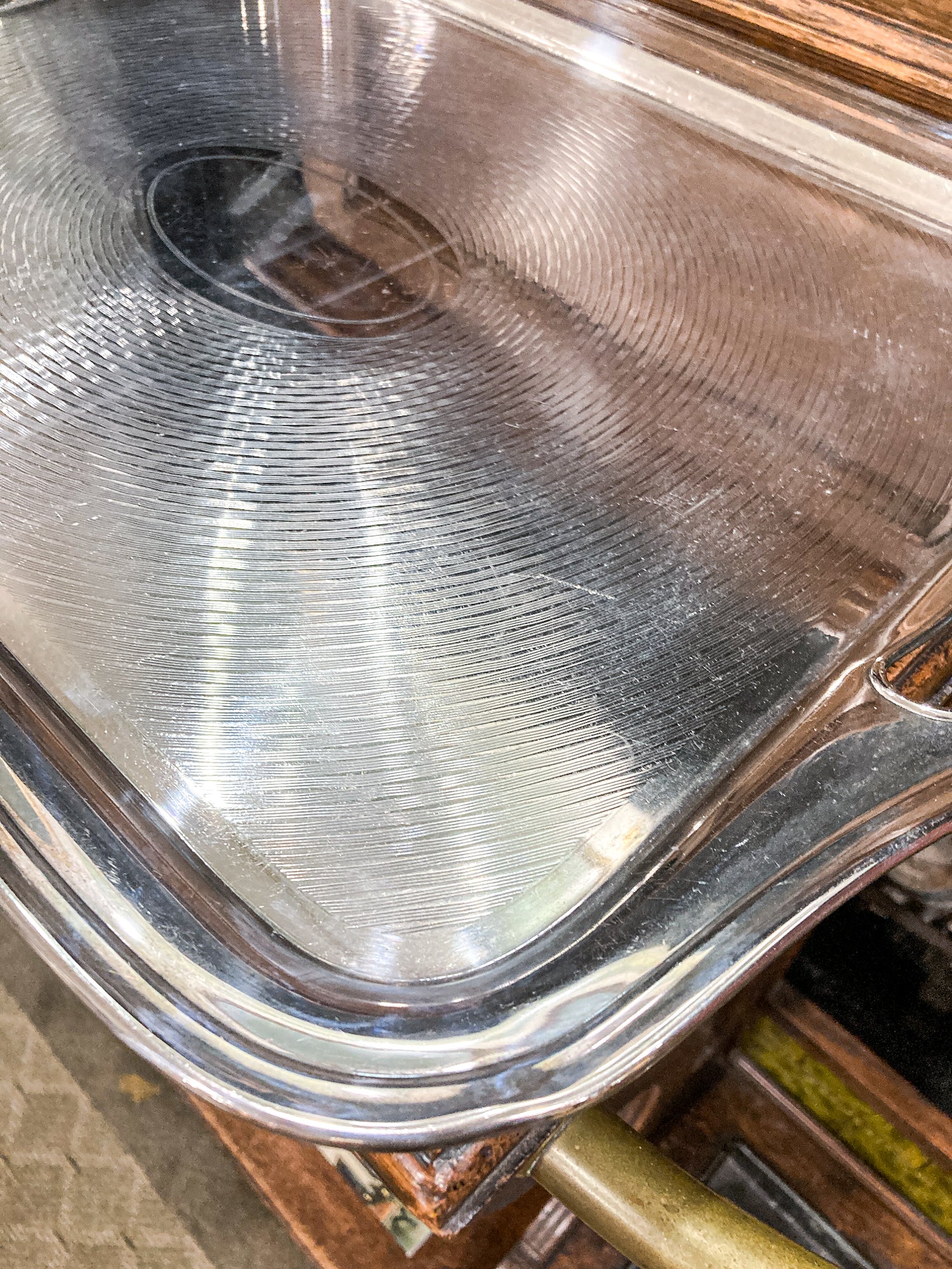 Vintage Art Deco English Silver Plated Rectangular Serving Tray