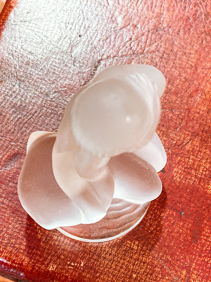 Vintage Art Nouveau Lalique Leda Swan Mythological Frosted Crystal Figurine