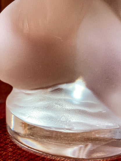 Vintage Art Nouveau Lalique Leda Swan Mythological Frosted Crystal Figurine