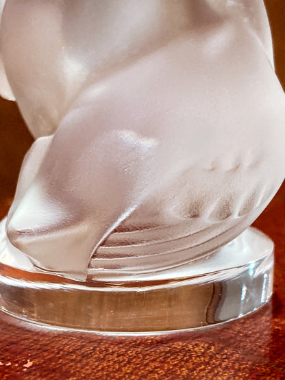 Vintage Art Nouveau Lalique Leda Swan Mythological Frosted Crystal Figurine