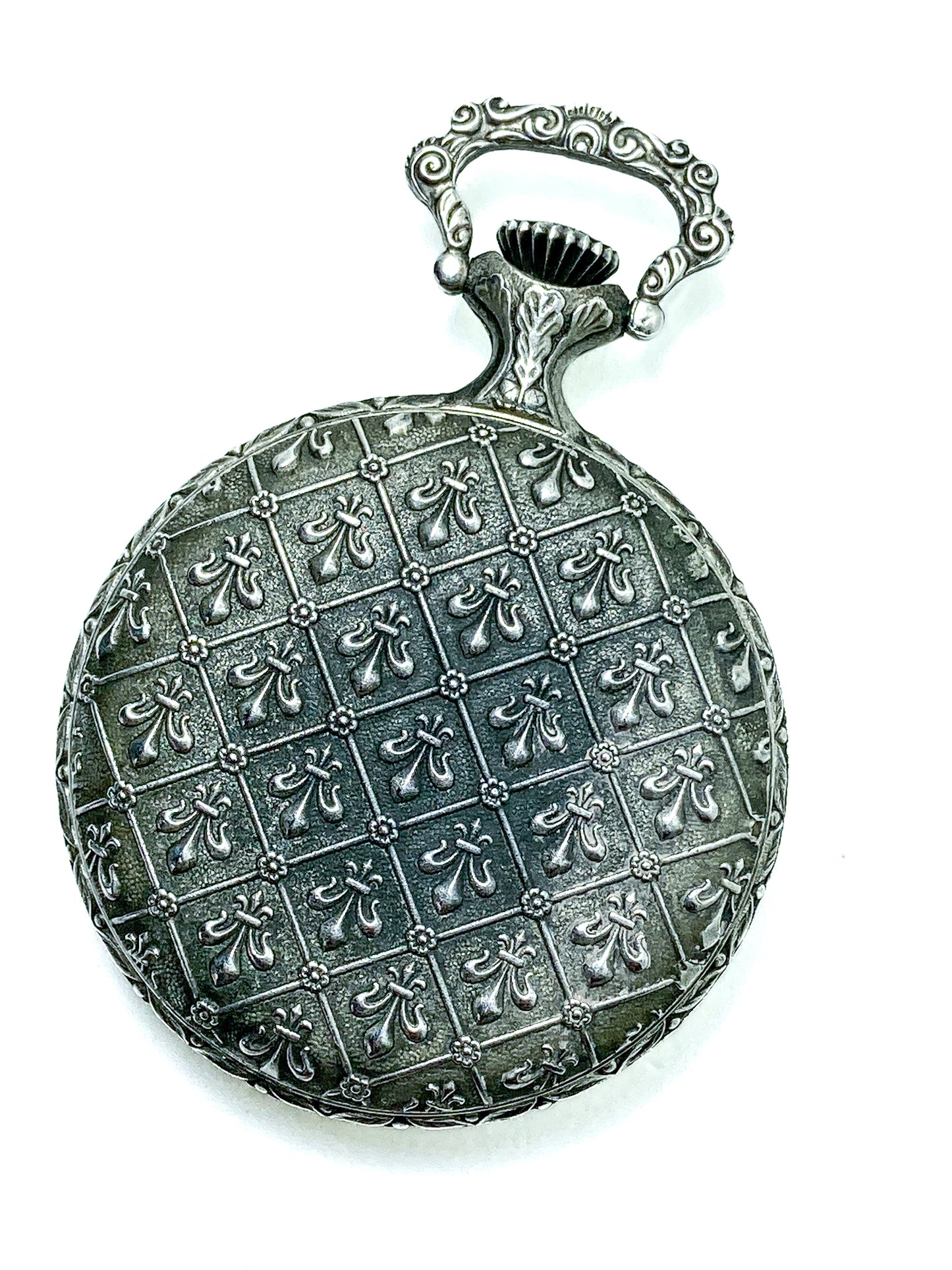 Vintage Art Nouveau Style Silver Blue Accent Aero Neuchatel Pocket Watch