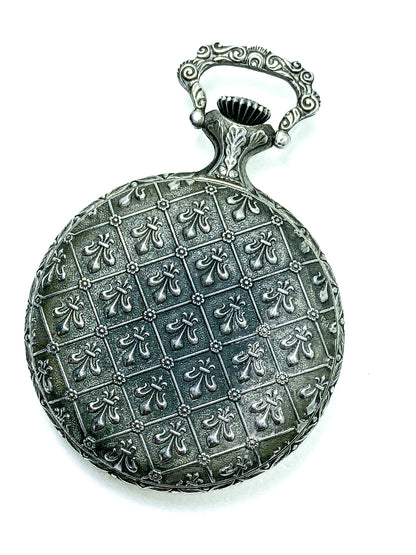 Vintage Art Nouveau Style Silver Blue Accent Aero Neuchatel Pocket Watch