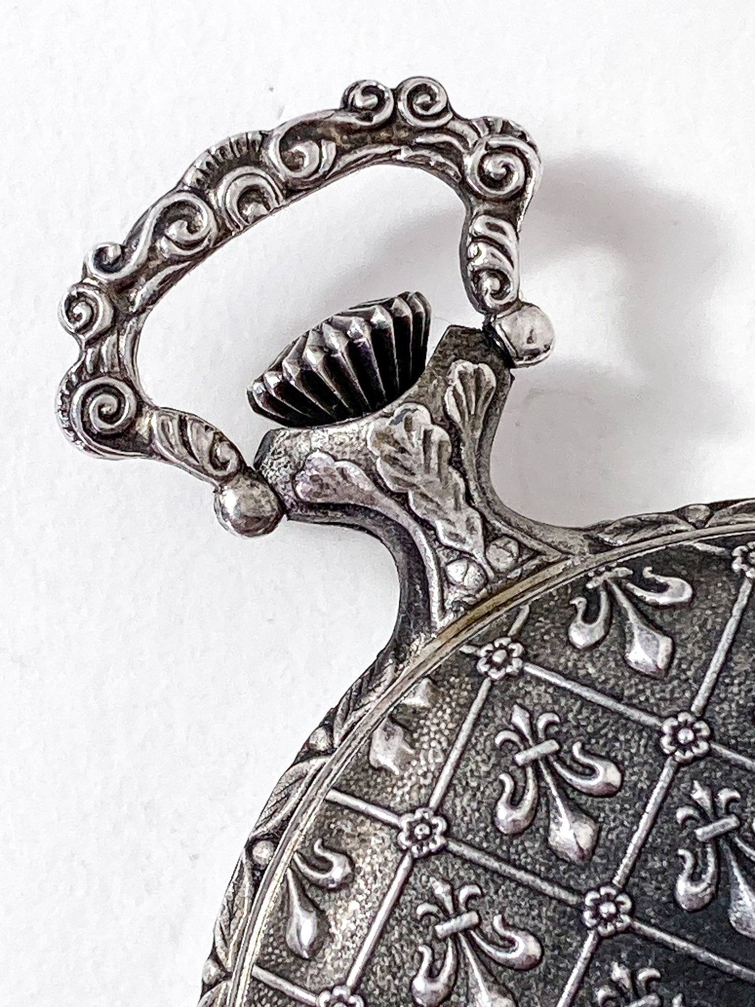 Vintage Art Nouveau Style Silver Blue Accent Aero Neuchatel Pocket Watch