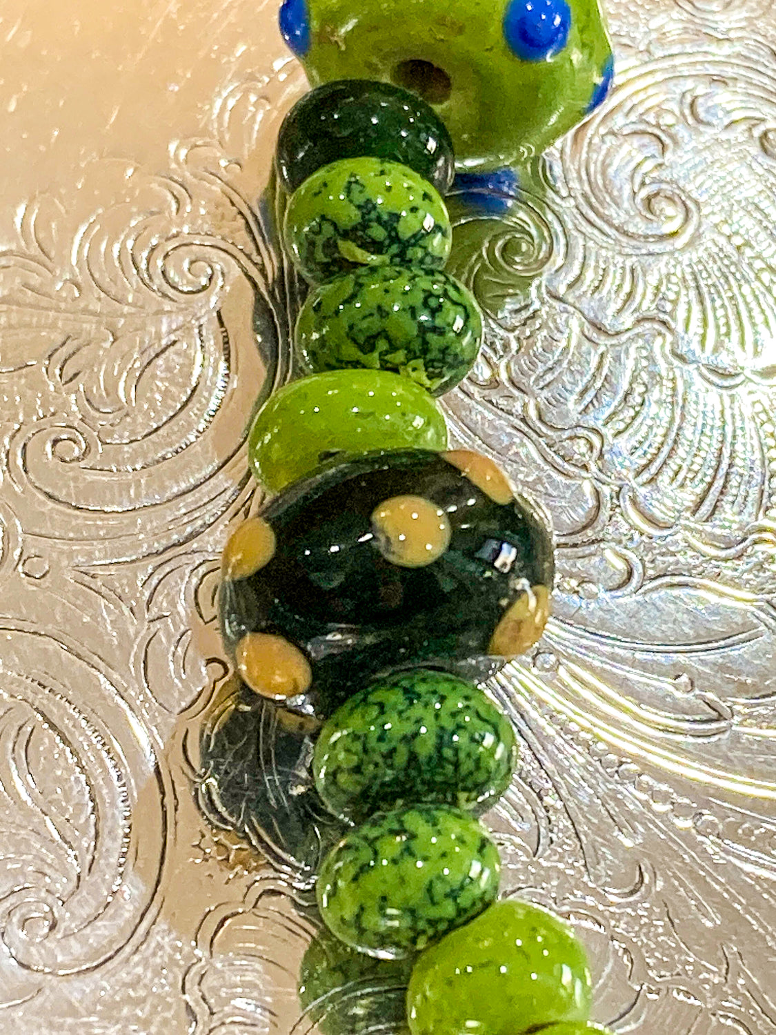 Vintage Artisan Made Glass Garden Vegetable Bead Statement Necklace