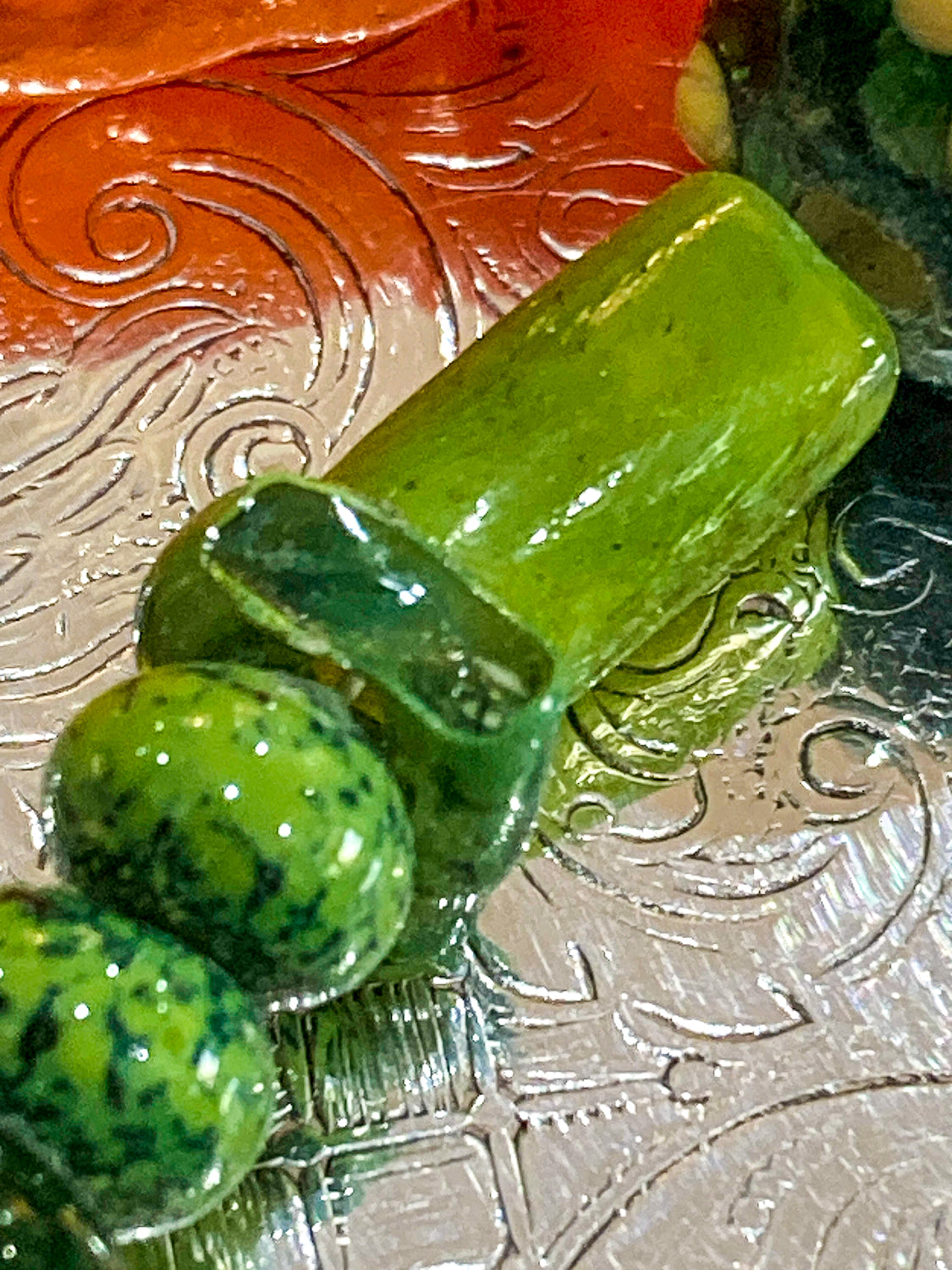 Vintage Artisan Made Glass Garden Vegetable Bead Statement Necklace