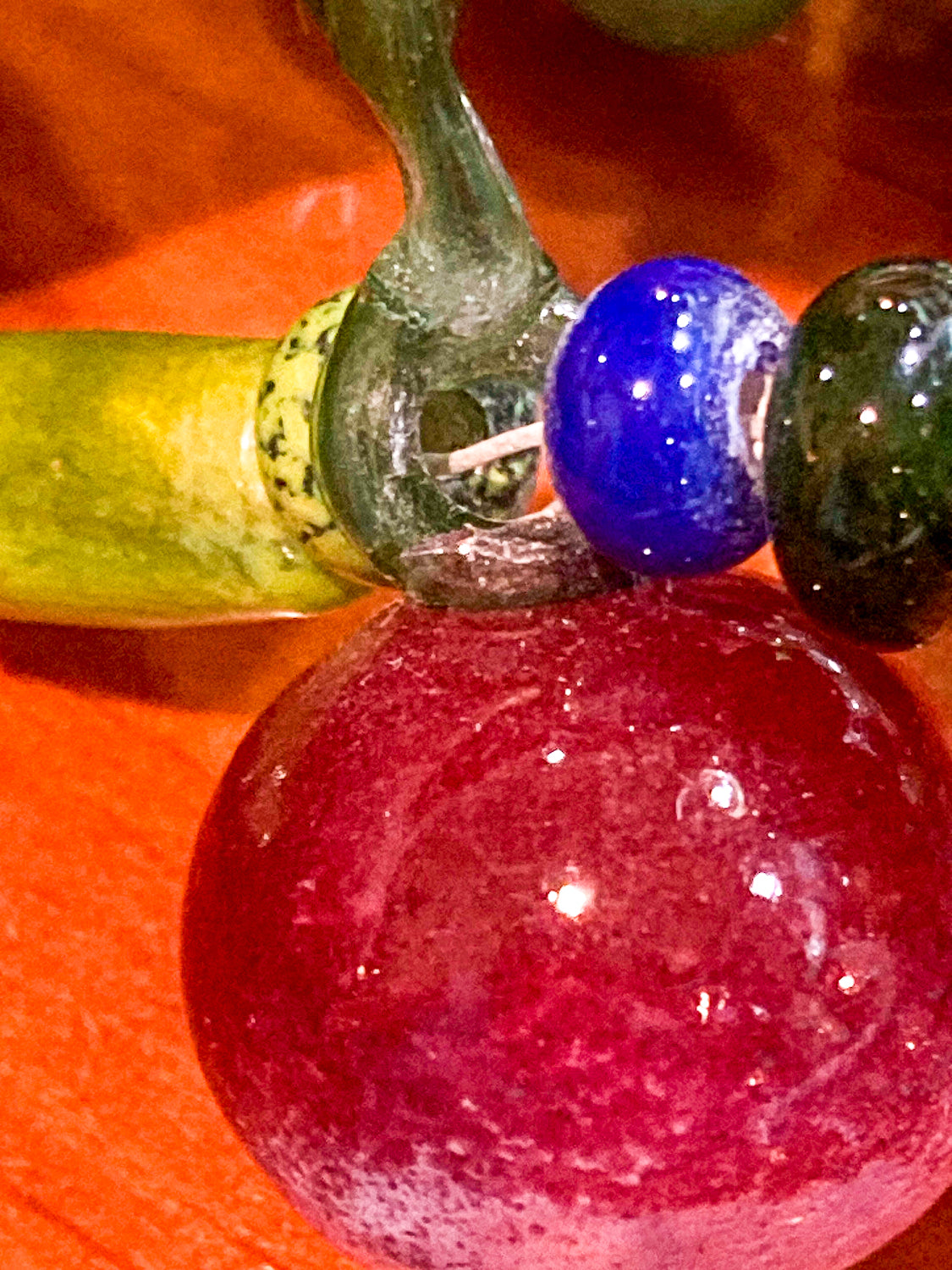 Vintage Artisan Made Glass Garden Vegetable Bead Statement Necklace
