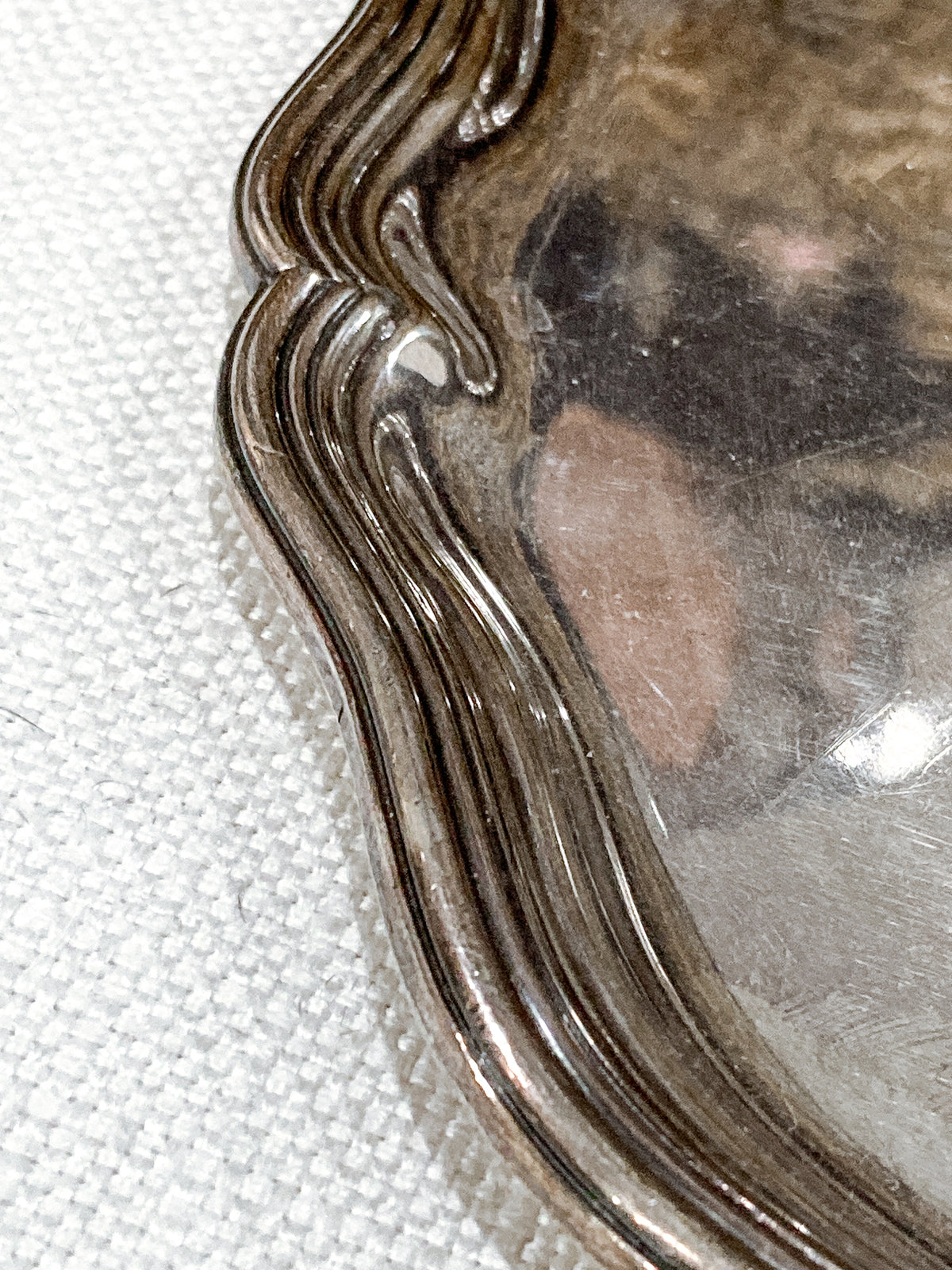 Vintage Barbour Silver Co Electroplated Nickel Silver Chippendale Style Tray