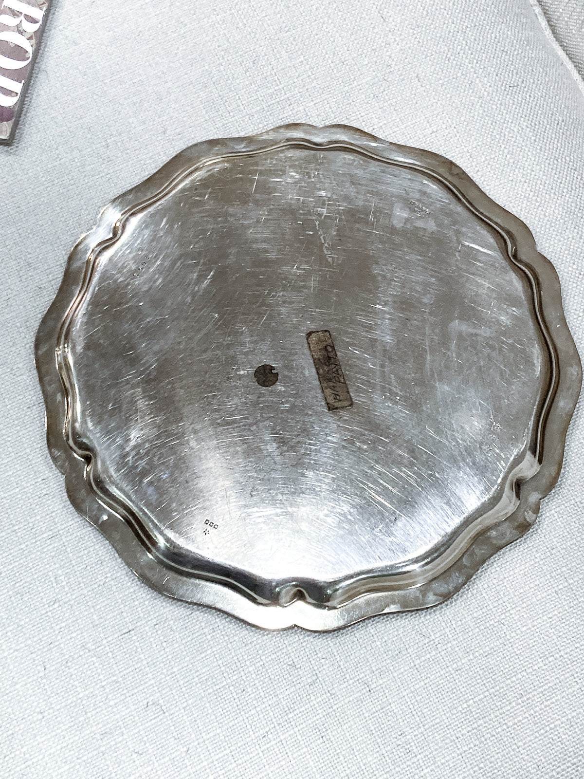 Vintage Barbour Silver Co Electroplated Nickel Silver Chippendale Style Tray