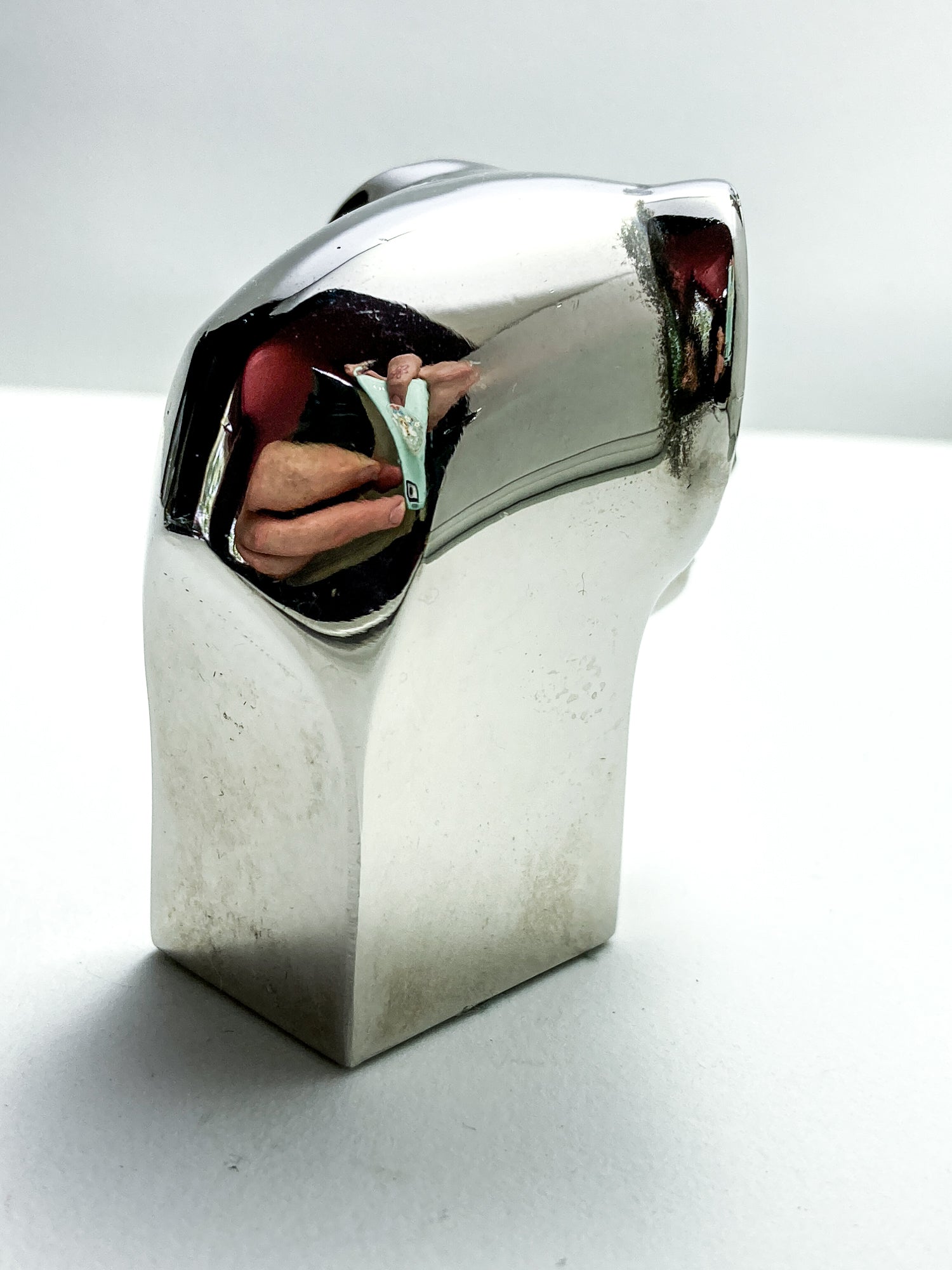 Vintage Dansk Polished Zinc Miniature Stylized Elephant Paperweight