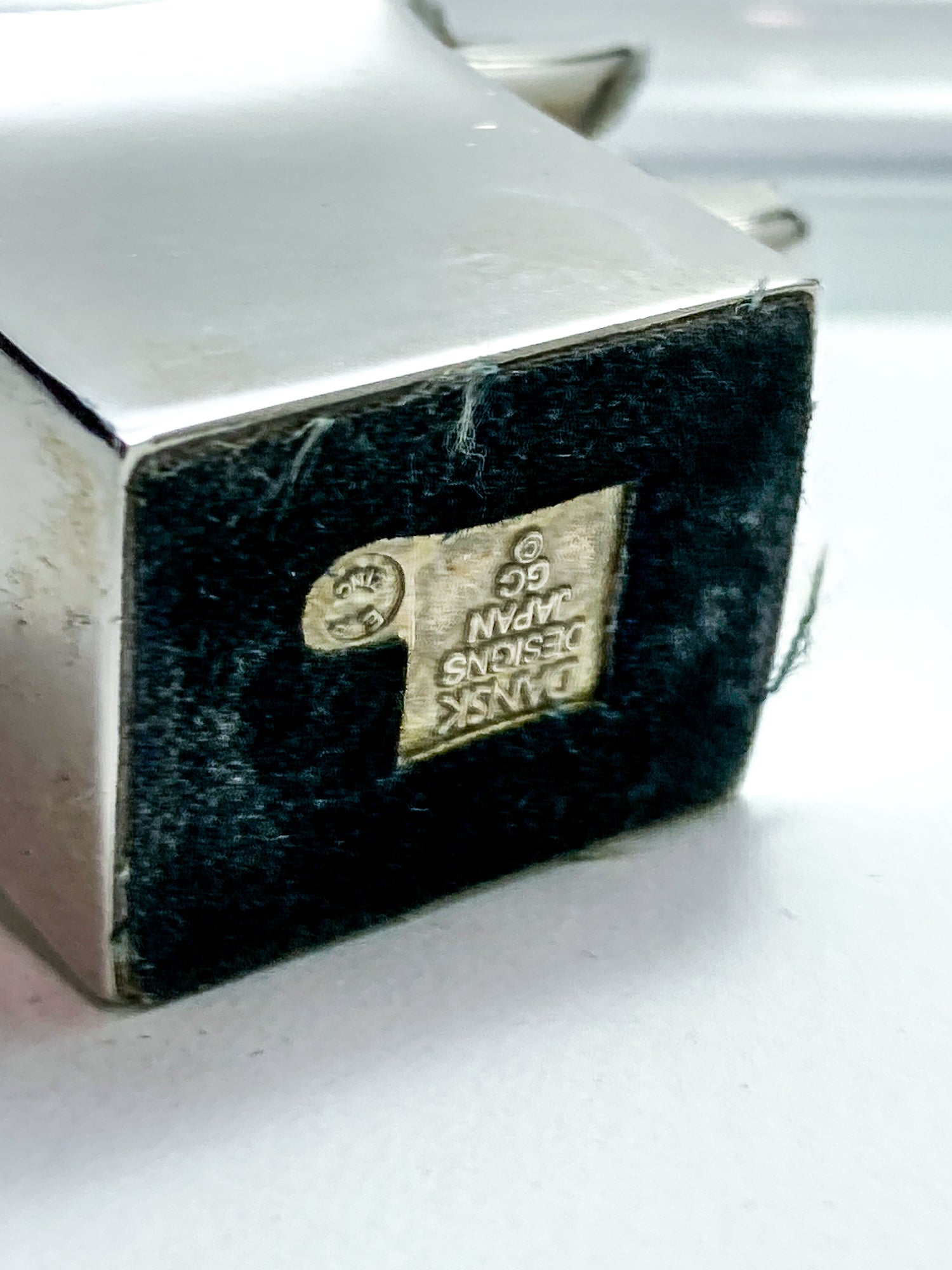 Vintage Dansk Polished Zinc Miniature Stylized Elephant Paperweight