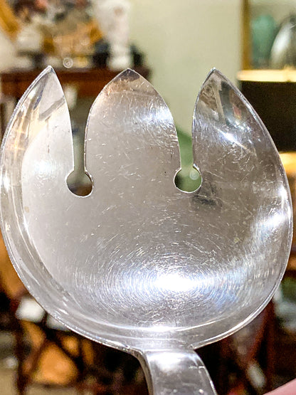 Vintage David-Andersen Norwegian Fairytale Folk Sterling Silver Salad Set