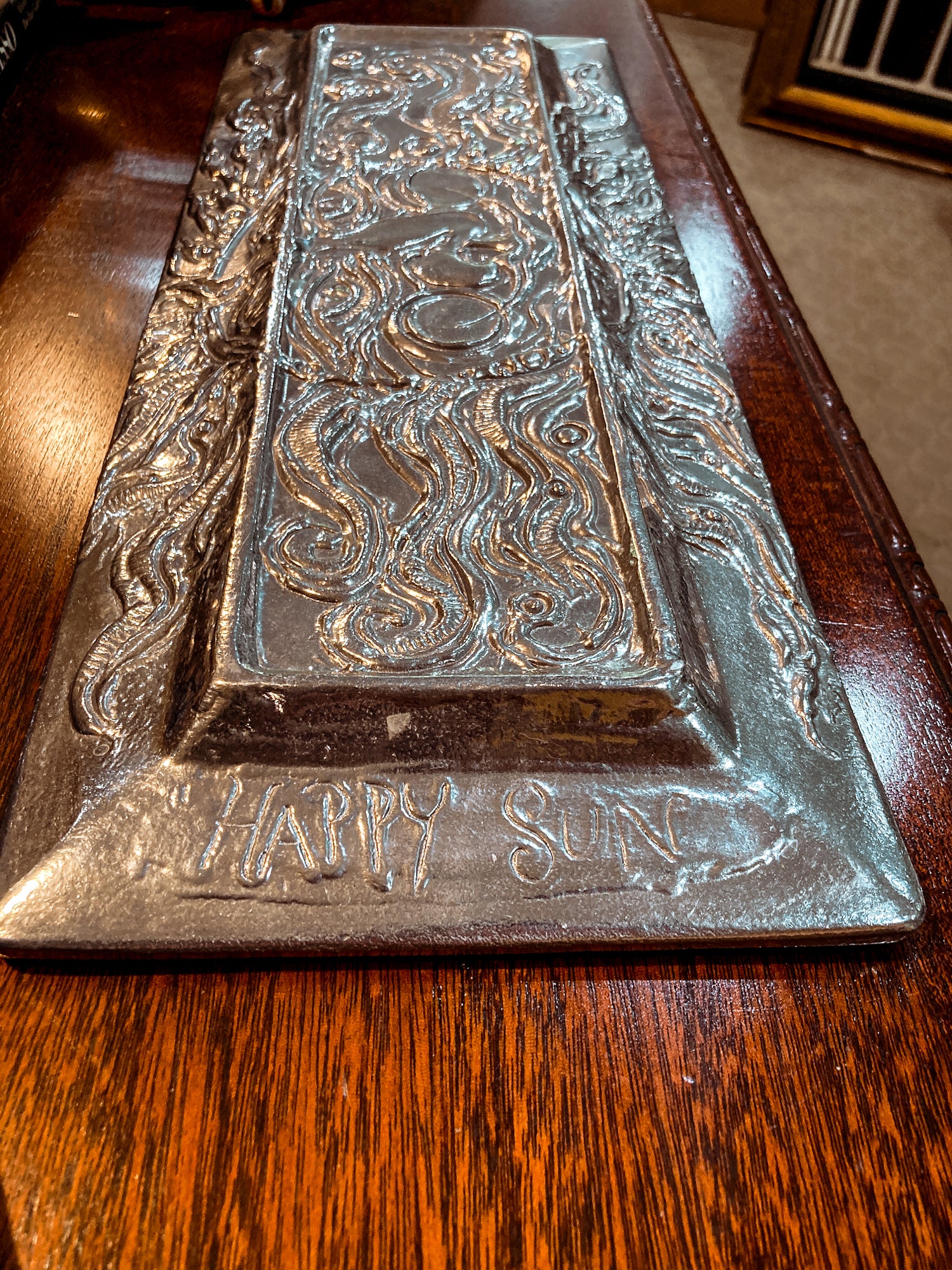 Vintage Don Drumm Studio Aluminum Metal Rectangular Narrow Platter Tray