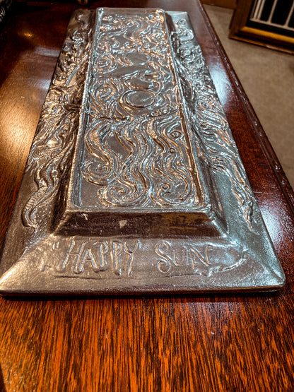 Vintage Don Drumm Studio Aluminum Metal Rectangular Narrow Platter Tray