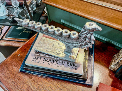 Vintage Don Drumm Studio Silver Stylized Bird Shaped Menorah
