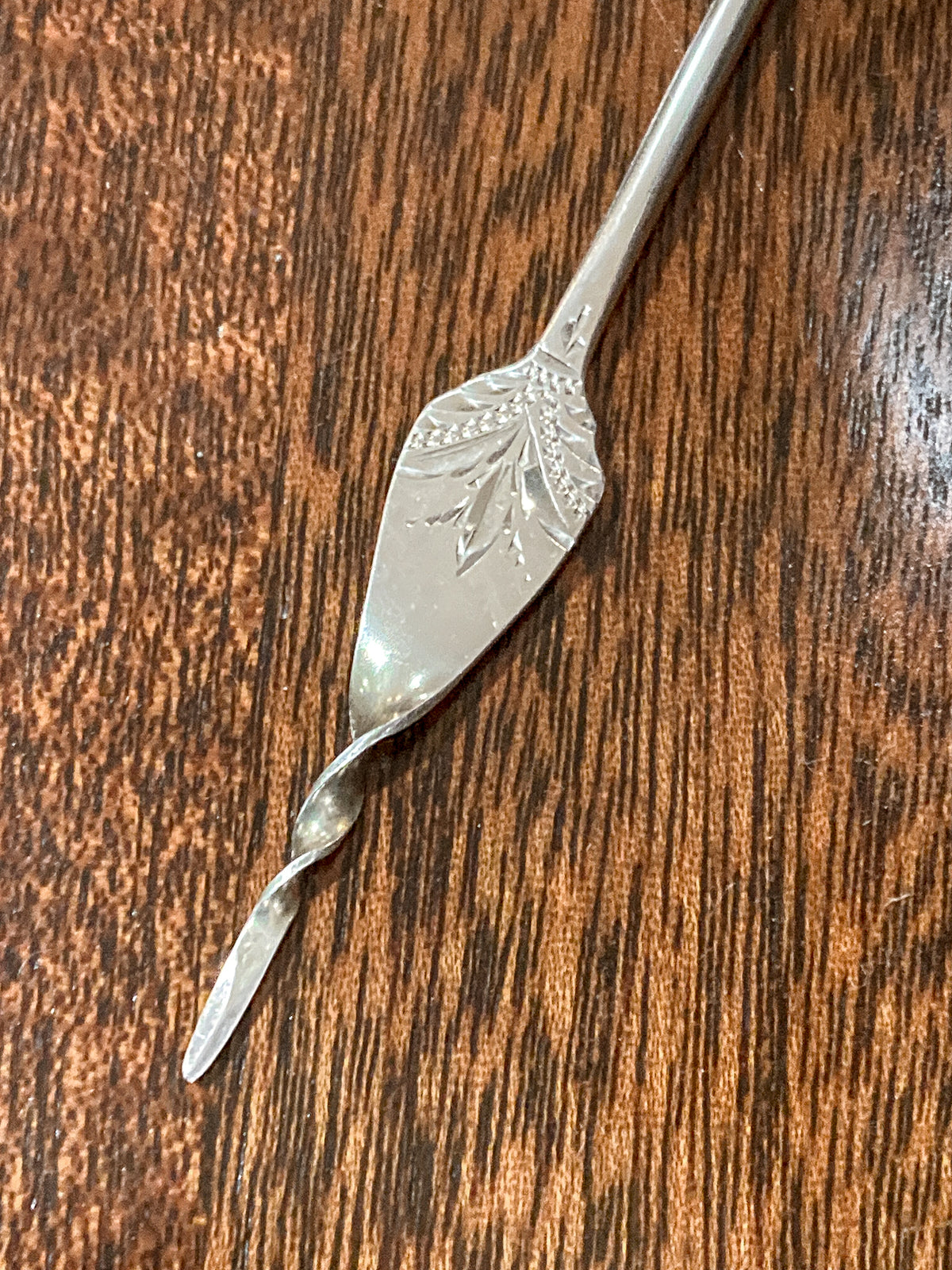 Vintage Engraved Sterling Silver Butter Pick