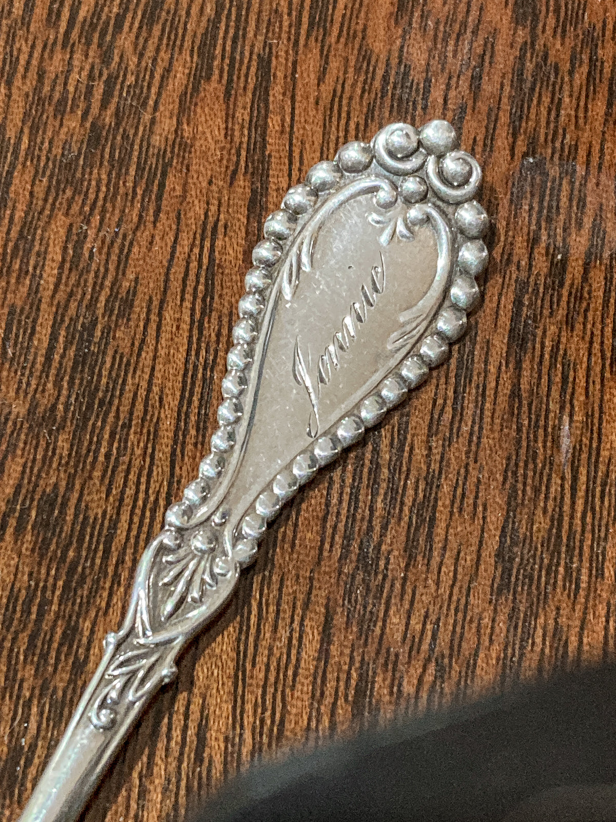 Vintage Engraved Sterling Silver Butter Pick