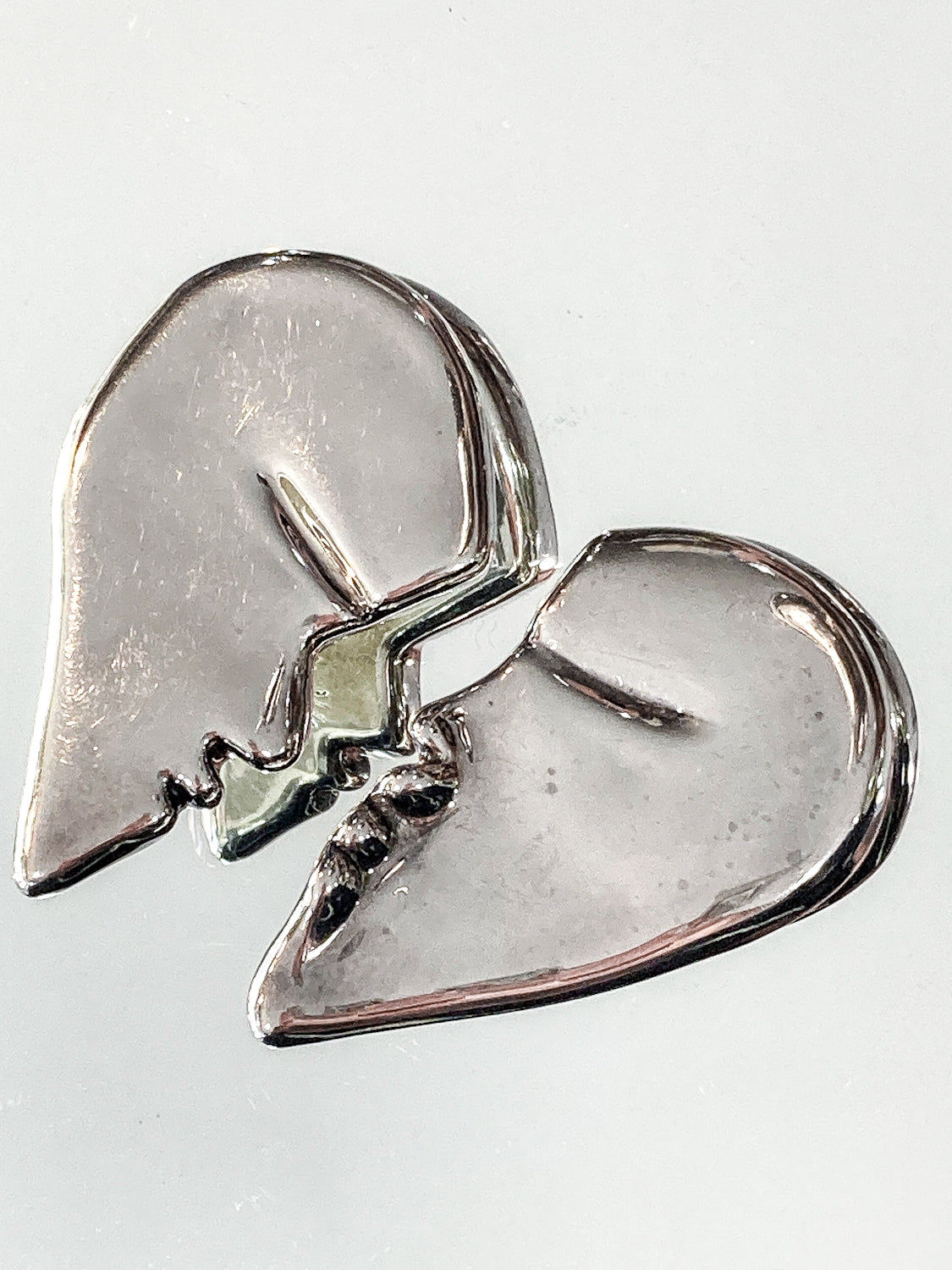 Vintage Frederic Jean Duclos Abstract Profile Face Sterling Silver Clip On Earrings