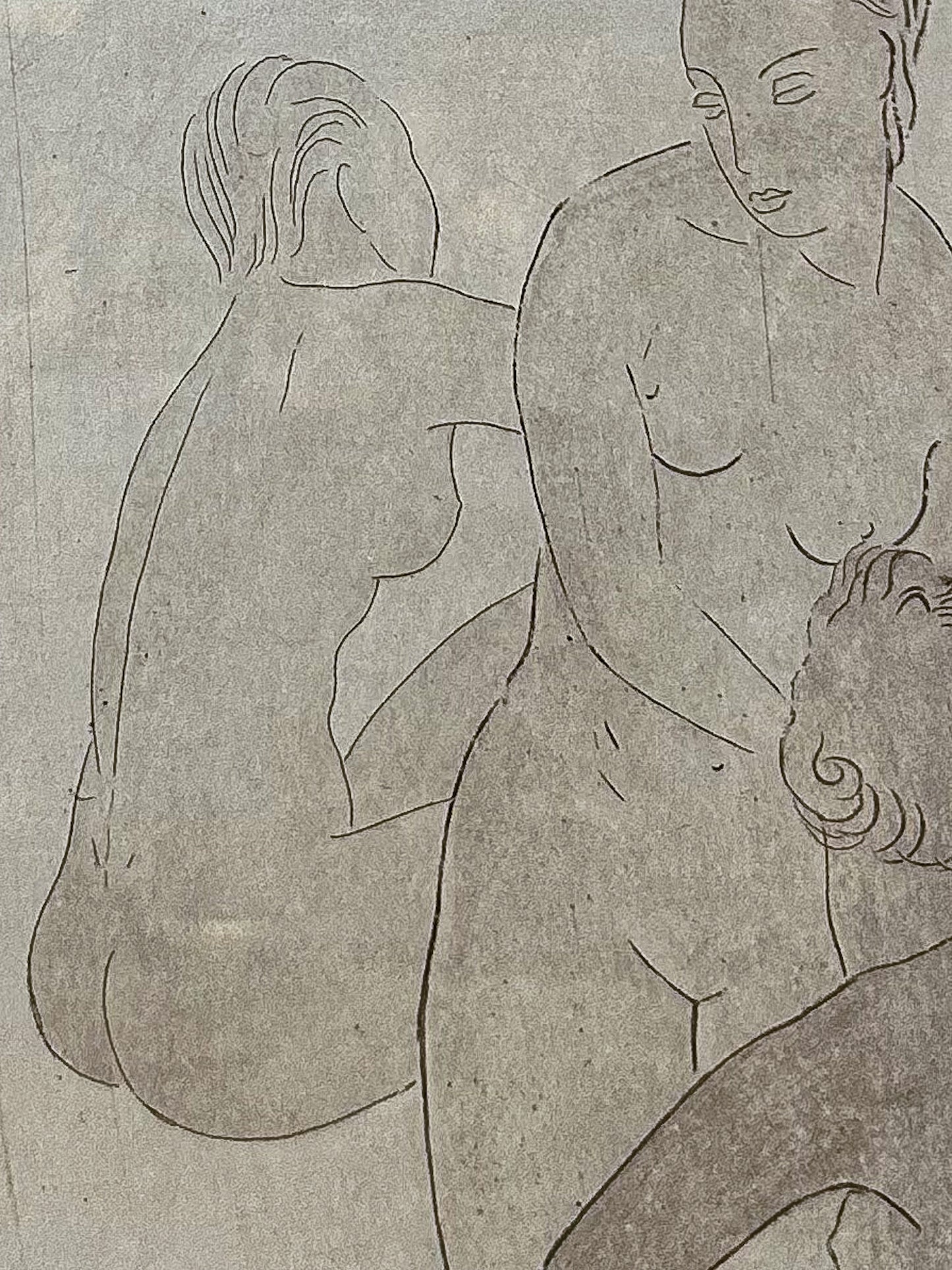 Vintage Frederic Taubes (1900-1981) Female Figurative Framed Aquatint Etching