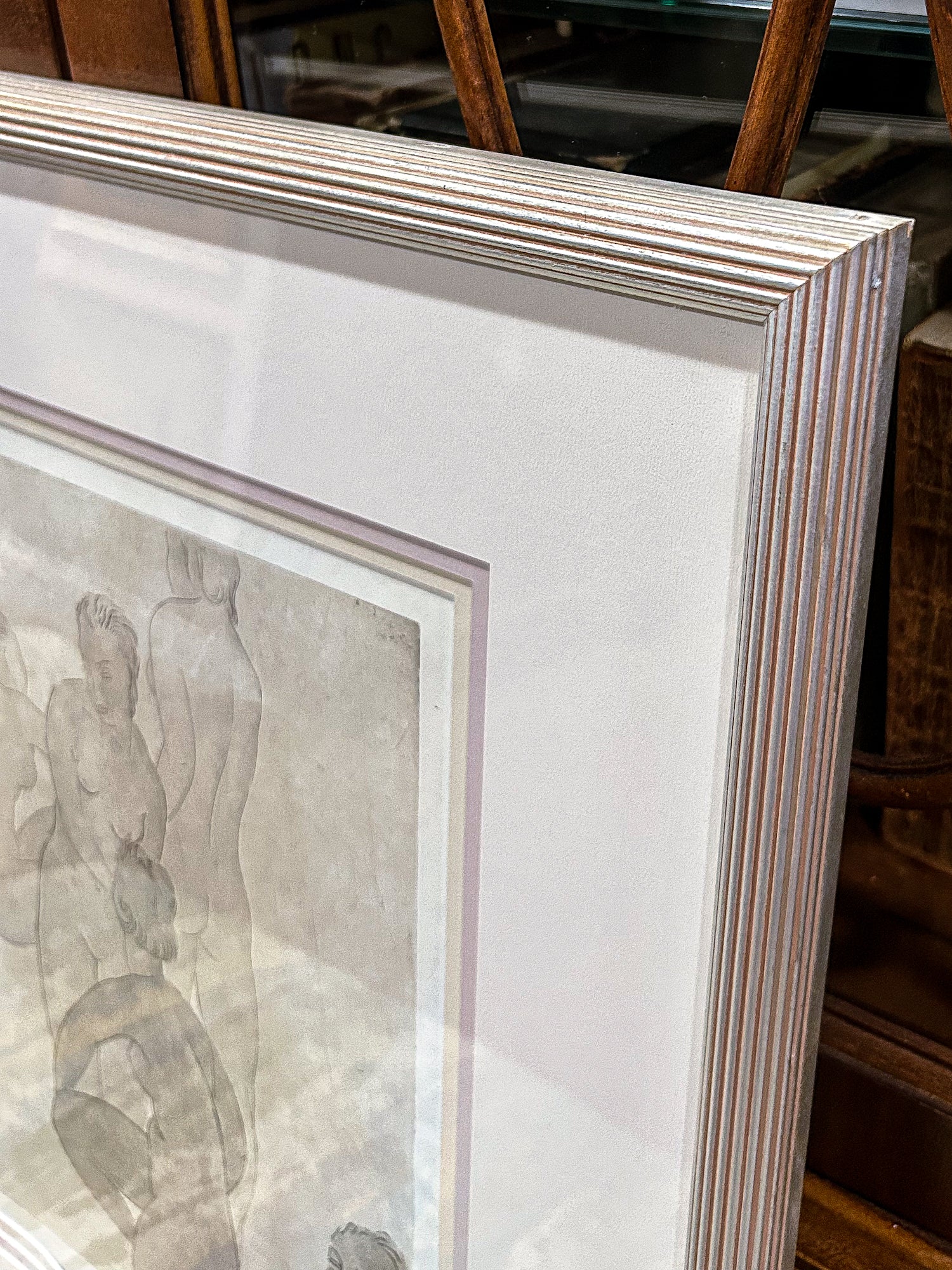 Vintage Frederic Taubes (1900-1981) Female Figurative Framed Aquatint Etching