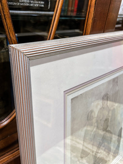 Vintage Frederic Taubes (1900-1981) Female Figurative Framed Aquatint Etching