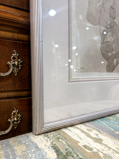 Vintage Frederic Taubes (1900-1981) Female Figurative Framed Aquatint Etching