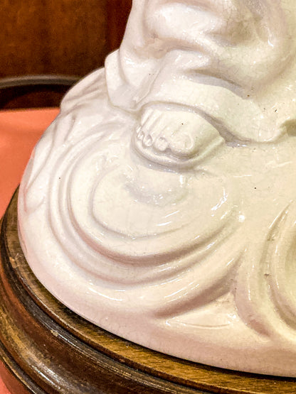 Vintage Frederick Cooper Blanc de Chine Ceramic Musician Figural Table Lamp