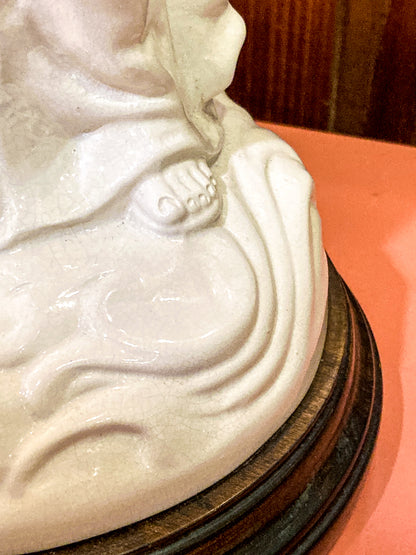 Vintage Frederick Cooper Blanc de Chine Ceramic Musician Figural Table Lamp