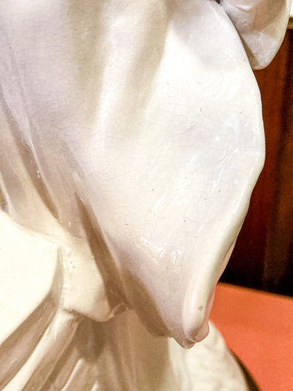 Vintage Frederick Cooper Blanc de Chine Ceramic Musician Figural Table Lamp