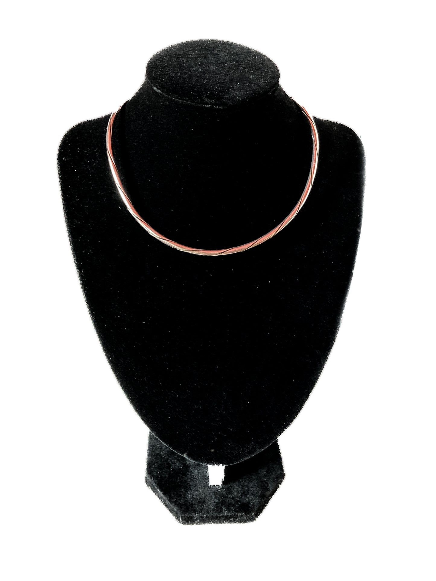 Vintage Georg Jensen Sterling Silver Twist Choker Neck Ring Necklace